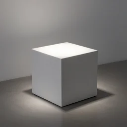 a cube in a room with one light