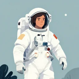 astronaut autumn hill cabin man illustration by anton fadeev lisa frank