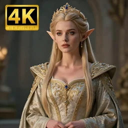 photo of a very beautiful!! elf queen with ornate robes, highly detailed, 4 k, hdr, smooth, sharp focus, high resolution, award - winning photo