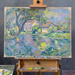 anime scenery, very anime scenery in impressionist style, trending artwork, anime painter studio, by claude monet
