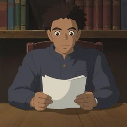 still image from the new studio ghibli animated film'lamar jackson negotiating a contract'