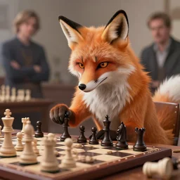 fox fursona chess prodigy playing chess, intricate artwork by artgerm, greg rutkowski, and kilian eng, digital illustration, hyper detailed, super sharp, crisp, smooth, natural colors, depth of field, aperture f 1. 2