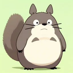 a tanuki with a comedically oversized tail, cartoon illustration