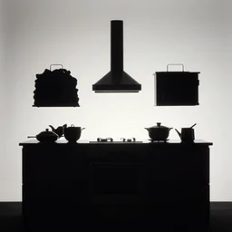 darkness kitchen black shapes