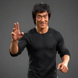 a screenshot of bruce lee in uncharted 4. 3 d rendering. unreal engine. amazing likeness. very detailed. cartoon caricature