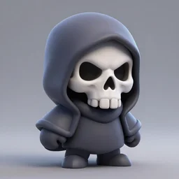 cloaked skull, stylized stl, 3 d render, activision blizzard style, hearthstone style, crash bandicoot artstyle