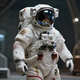 A futuristic astronaut, artistic pose, cinematic shot, intricate, ornate, photorealistic, ultra detailed, realistic, 100mm, photography, octane, high definition, depth of field, bokeh, 8k, artstation