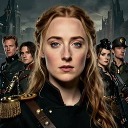 portrait of actress saoirse ronan, colourised, face portrait, epic, tragic, military art, fantasy, dieselpunk, hd shot, digital portrait, beautiful, artstation, comic style, by artgerm, guy denning, jakub rozalski, magali villeneuve and charlie bowater