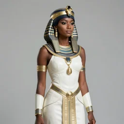 black african annasophia robb as ancient egyptian warrior, white leather armor, intricate, elegant, highly detailed, digital painting, artstation, concept art, smooth, sharp focus, illustration, orientalism, edwin long, theodore ralli, aleksi briclot, rutkowski, bouguereau