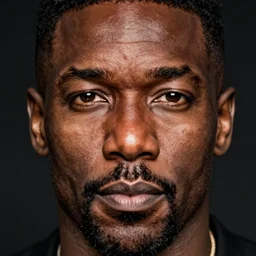 idris elba by kehinde wiley and rembrandt. photorealistic facial features, portrait, detailed face, ultra high details, precise.