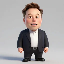 elon musk as a pixar movie character, 3 d, pixar animation