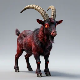 hyperrealistic demonic goat, octane render, in the style of artgerm
