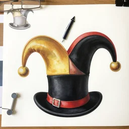clothing design ideas concepts sheet, jester crown tophat,