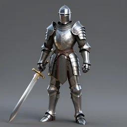 skeletal warrior in plate armour, holding a two-handed sword