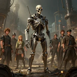 terminator in world war one setting, dieselpunk, concept art, artstation, stephen bliss, unreal engine, art by greg rutkowski, loish, rhads, ferdinand knab, makoto shinkai and lois van baarle, artgerm, pixar, ilya kuvshinov, rossdraws, tom bagshaw, global illumination, radiant light, detailed and intricate environment