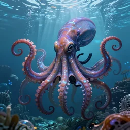 photo of cyberoctopus species mutated xenomorph aquatic life cyber award winning photo