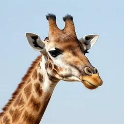 a giraffe with a human head