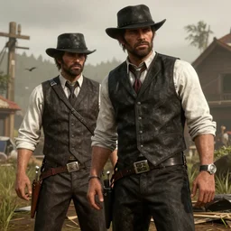 Dwayne the Rock johnson portraying Dutch from red dead redemption 2