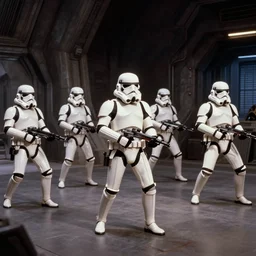 7 0 mm film still from star wars the empire strikes back, stormtrooper invasion, battle in a rebel base, interior shot, concept art