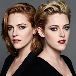 portrait of christina hendricks and kristen stewart hybrid by mario testino, headshot, detailed, award winning, sony a 7 r