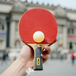 realistic photo of a a hand holding ping pong ball 1 9 6 0, life magazine photo, natural colors, metropolitan museum, kodak, 8 k, very detailed, high resolution, product photo