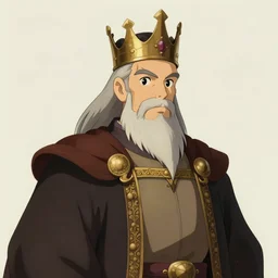 portrait of medieval old king, artstation, detailed cartoon, elegant, digital painting, concept art, smooth, sharp focus, illustration, ghibli makoto shinkai don bluth fujita goro jean giraud akihiko yoshida tom whalen 8 k