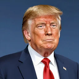Anime style colored illustration of Donald Trump