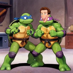 Zuckerberg playing in Teenage Mutant Ninja Turtles, 1984