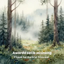 award - winning watercolor painting misty landscape forest trending on artstation