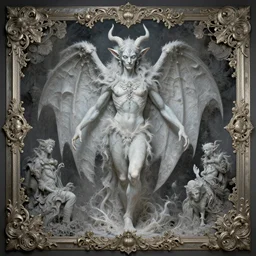 ornate, goblin demon lucifer, ethereal, rococo, by emil melmoth and sadan vague and frederik heyman