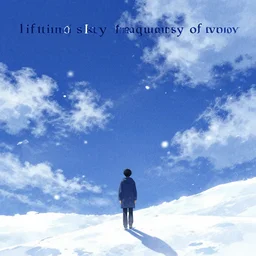 album cover art for lifting sky fragments of snow by akihiko yoshida