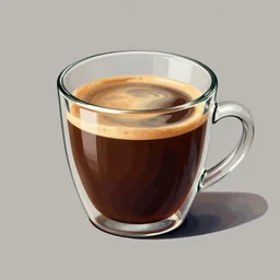 an obsidian glass cup of coffee, concept art by greg rutkowski trending on artstation