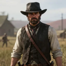 Film still of Billy Butcher (Karl Urban), from Red Dead Redemption 2 (2018 video game)