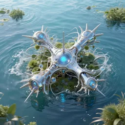 sci cyberpunk natur! photography futures hyperrealistic resgenerative technologies to disruptive creation artwork sustentability science water