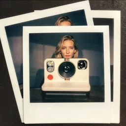 vintage Polaroid of cate blanchet, recursive