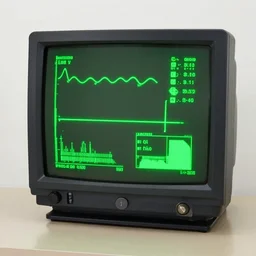 green crt hud that shows your vital signs