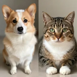 a picture of either a dog or a [ cat ].