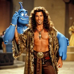 film still of sinbad david adkins as a genie in a kids movie 1 9 9 2