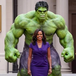 the hulk as Michelle Obama