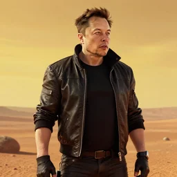 elon musk in cyberpunk style on mars digital art very detailed 4 k detailed super realistic