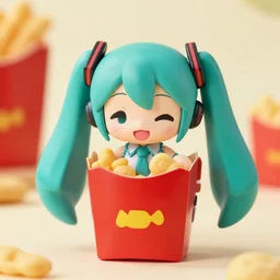 A happy meal toy of Hatsune Miku