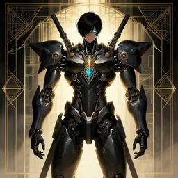 dark enlightenment, albedo, Mecha , art deco.