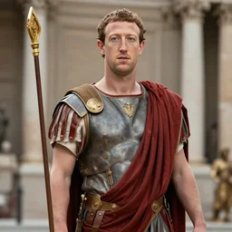 Mark Zuckerberg as a Roman emperor