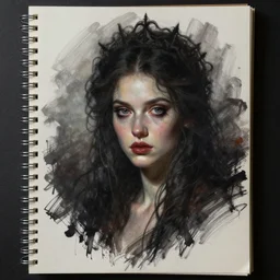 asset sheet, material study ( caricature ) queen by mark ryden dark foreboding