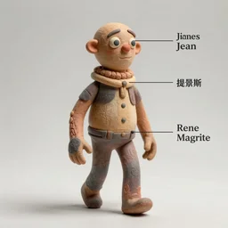 a tall clay ghoulish creature approaching, painted by james jean and rene magritte ( rpg reference sheet ), fantasy style, ray tracing, hyperdetailed