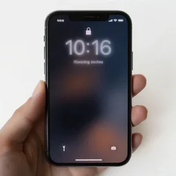 illegible iphone lock screen message