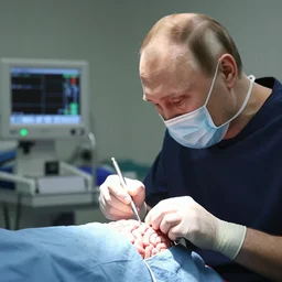 putin undergoing brain surgery. surveillance video footage