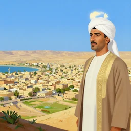 a painting digital 2 d art by sparth of ahmed bay and emir abd el kader landscape