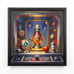 an airbrush painting of an elaborate hidden object scene inside mirage casino on the las vegas strip by destiny womack, gregoire boonzaier, harrison fisher, richard dadd