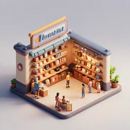 store, isometric game, smooth 3 d illustration, cinematic matte painting, soft render, servando lupini, handpaint texture, blender, 3 dcoat, concept art by noah bradley, darek zabrocki, tyler edlin, jordan grimmer, neil blevins, james paick, natasha tan, highly detailed, ultra detailed, ultra realistic, trending on artstation